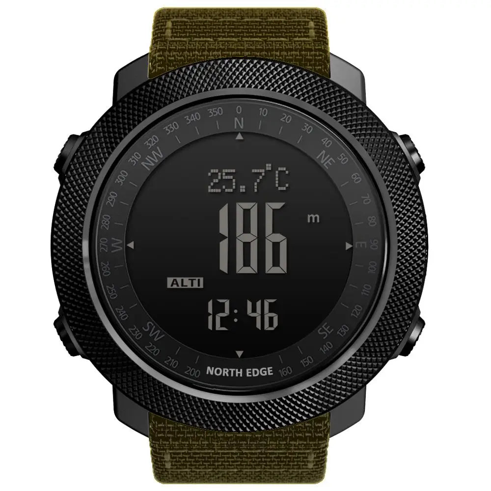 North Edge Mens Sport Digital Watch Altimeter Barometer Compass 50m