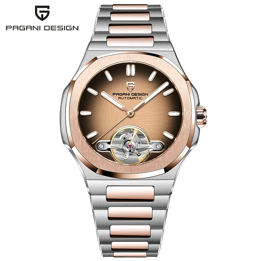 PAGANI DESIGN Skeleton Tourbillon Automatic Men's Wristwatch