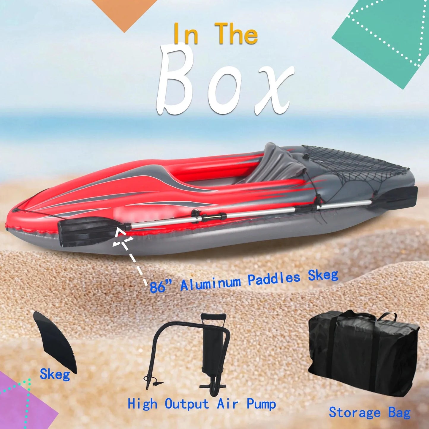 HHSJZWCY Inflatable One Person Kayak Fishing Boat With Accessories