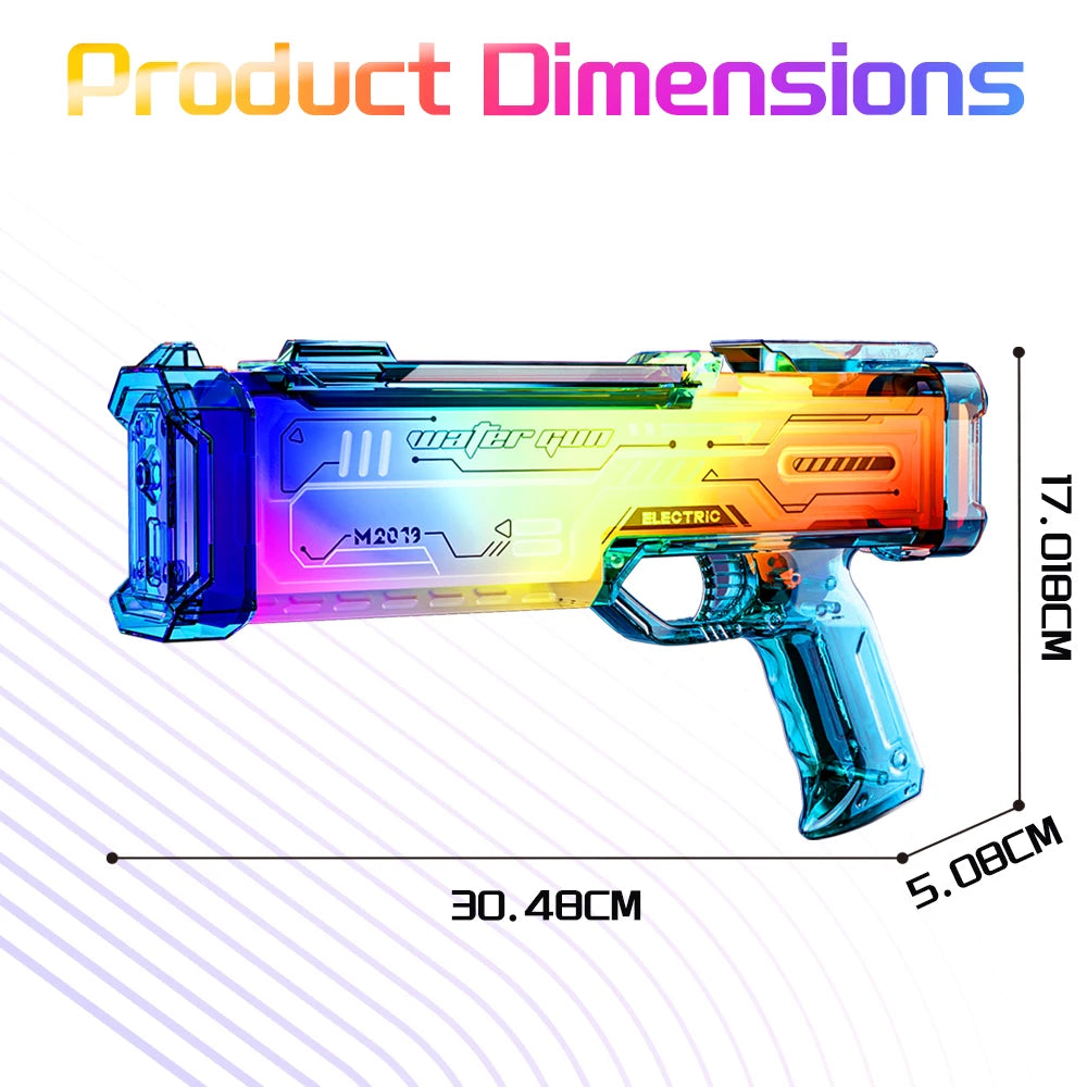 Electric Water Gun LED Light Sound Blaster for Outdoor Fun