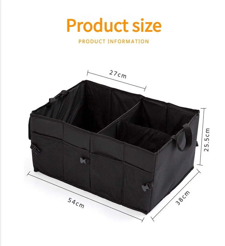 Environmentally Friendly Foldable Large Capacity Car Trunk Storage Box Wear-resistant And Waterproof Suitable For Car SUV Trunk