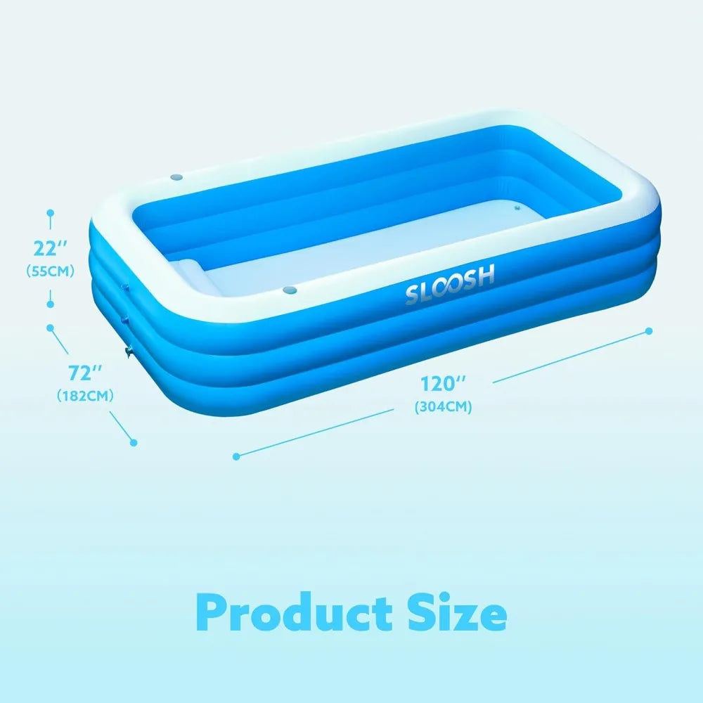 Joyfy Inflatable Family Pool for Backyard Lawn and Summer Parties