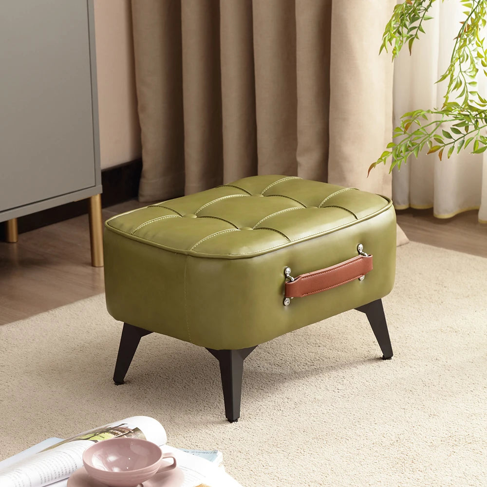 1pc Minimalist Short Stool, Super Soft & Space Saving Short Sofa, Household Shoe Bench With Soft Seating, For Living Room Entry