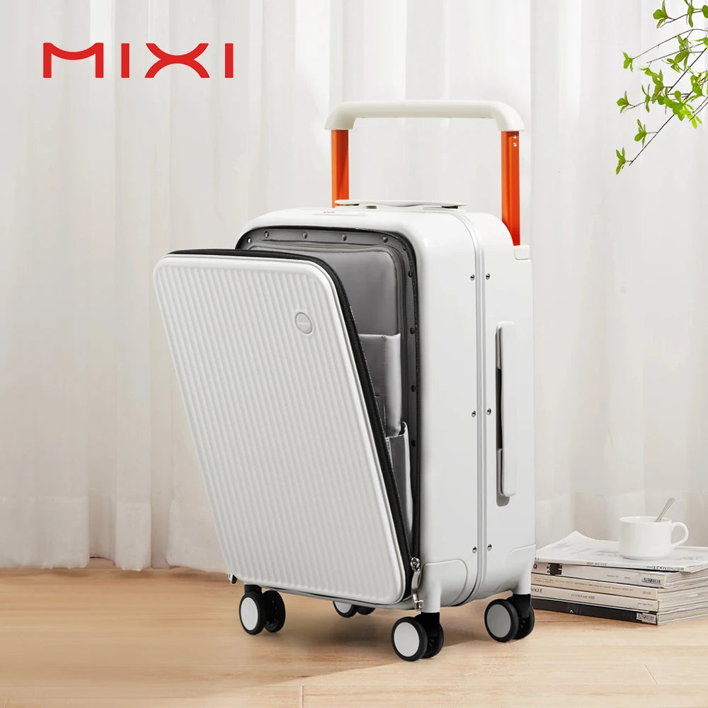 Mixi Front Laptop Pocket Travel Luggage Aluminum Frame Trolley Case
