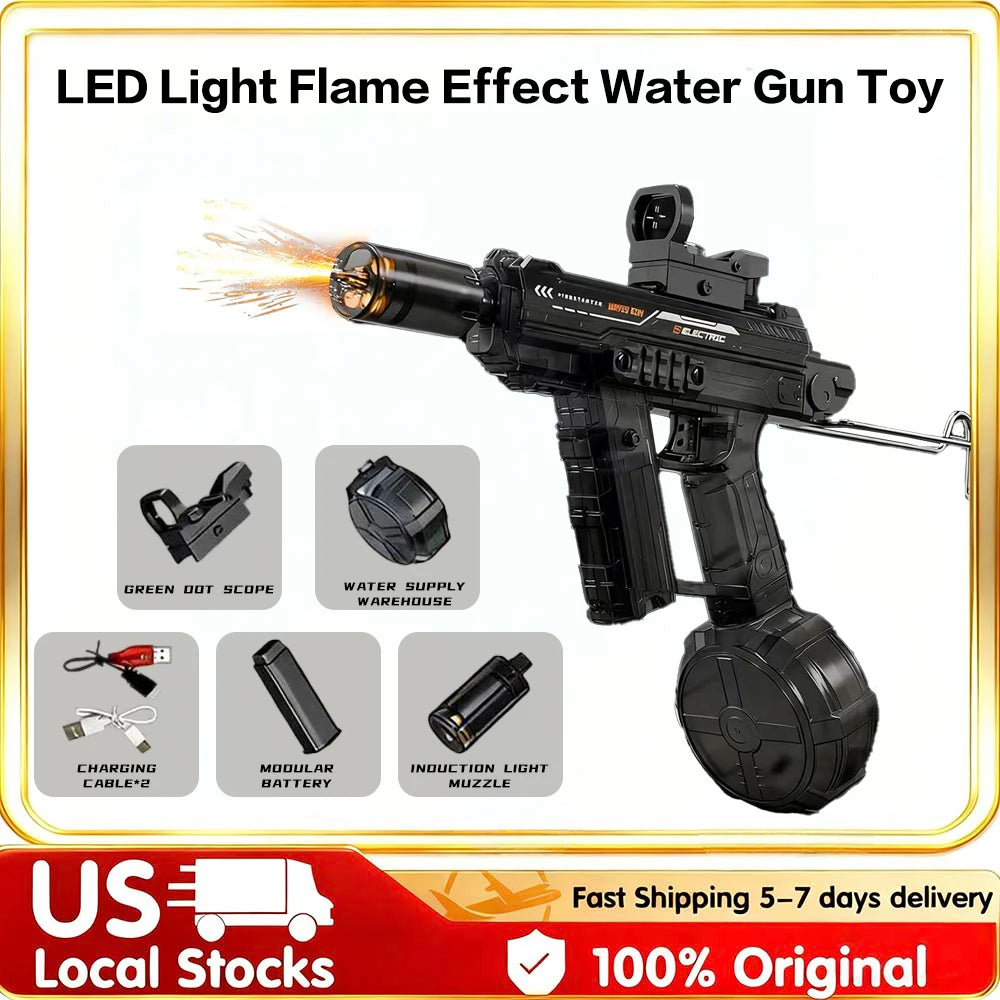 Rechargeable Automatic Water Gun With Long Range Burst LED