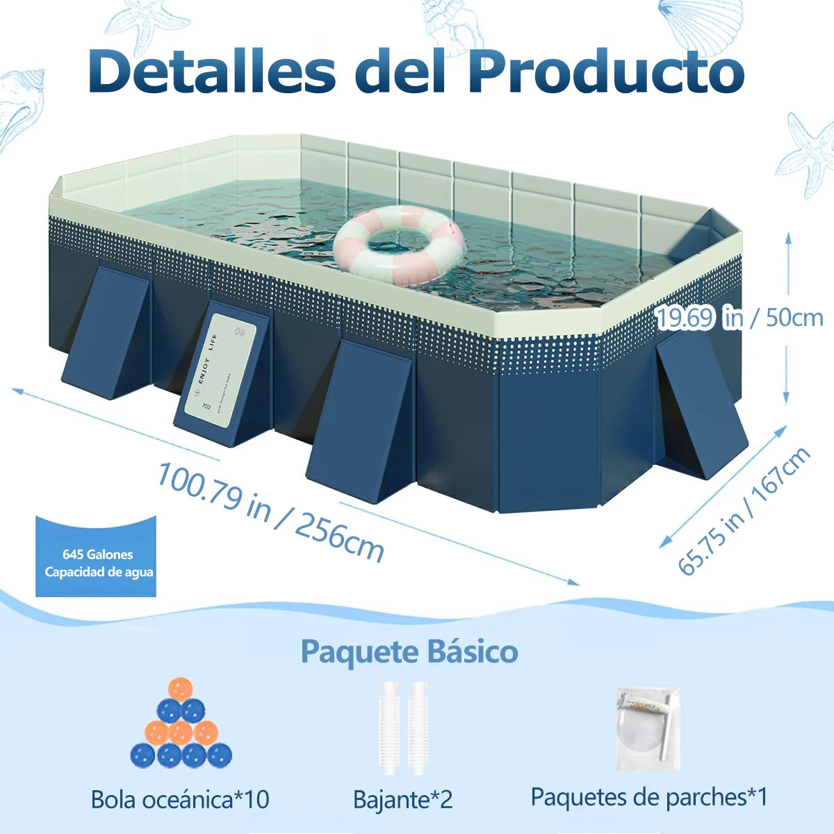 YYW Non Inflatable PVC Family Foldable Pool For Outdoor Use
