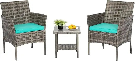 Patio Furniture Set 5 Pieces Outdoor Wicker Conversation Set