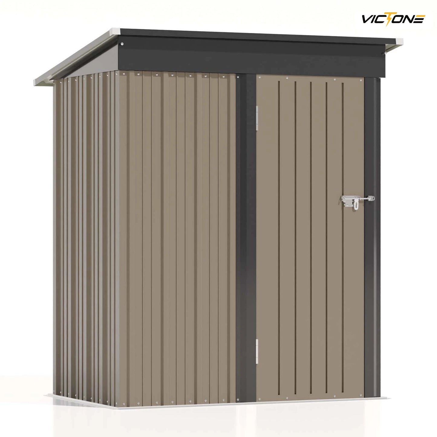 Victone Outdoor Storage Shed with Sloping Roof and Lockable Door