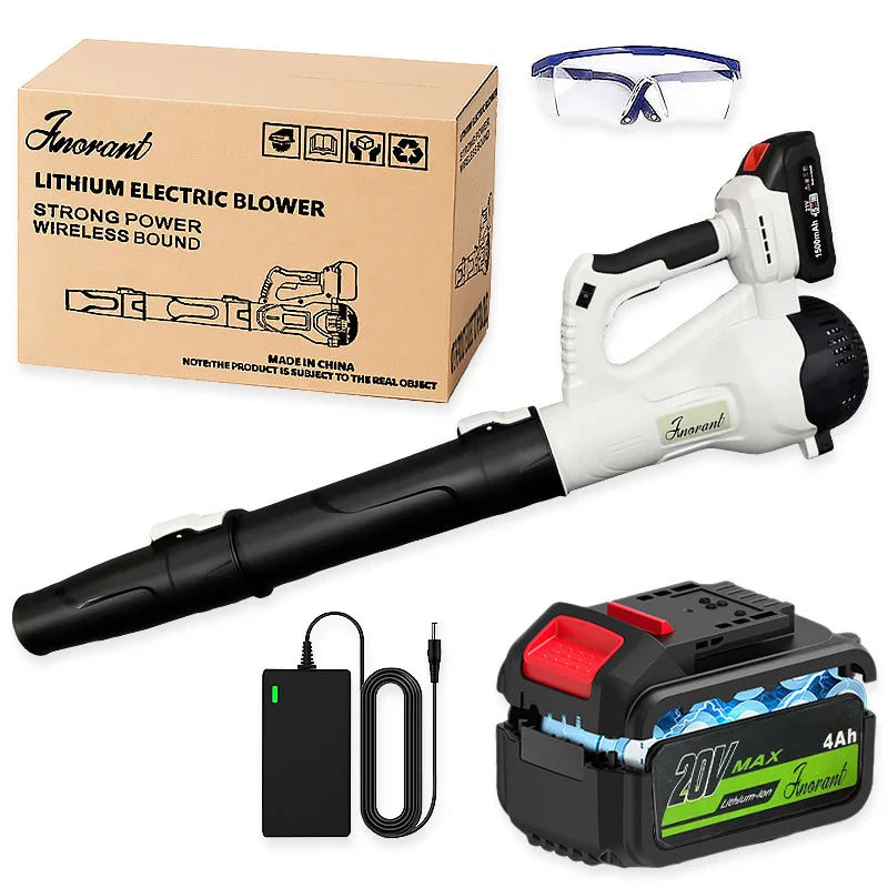Leaf Blower Cordless - 20V Powerful Electric Leaf Blower with Batteries and Charger, 6 Speed Modes, 4.0Ah Lightweight Battery