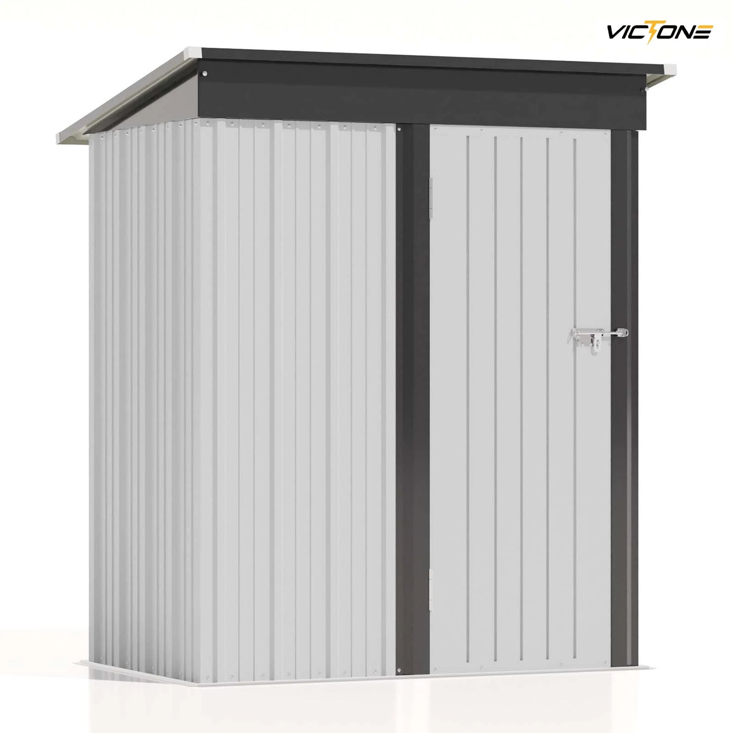 Victone Outdoor Storage Shed with Sloping Roof and Lockable Door