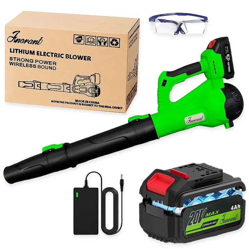 Leaf Blower Cordless - 20V Powerful Electric Leaf Blower with Batteries and Charger, 6 Speed Modes, 4.0Ah Lightweight Battery