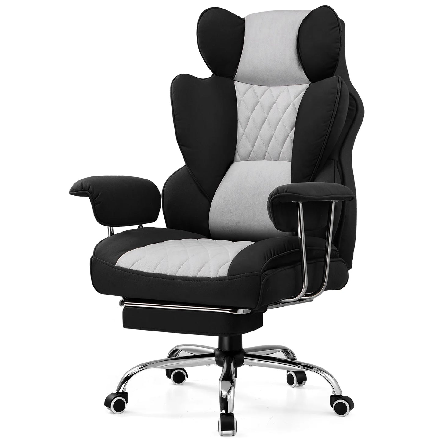 COMHOMA Ergonomic Gaming Chair Pocket Spring Lumbar Support Footrest