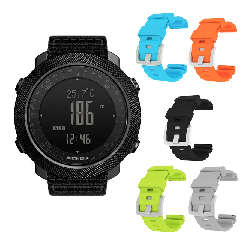 North Edge Mens Sport Digital Watch Altimeter Barometer Compass 50m