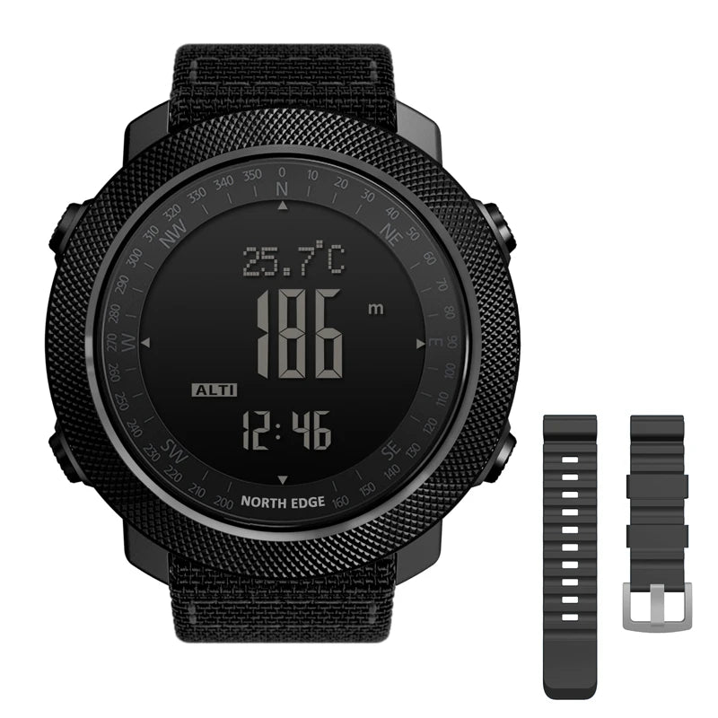 North Edge Mens Sport Digital Watch Altimeter Barometer Compass 50m