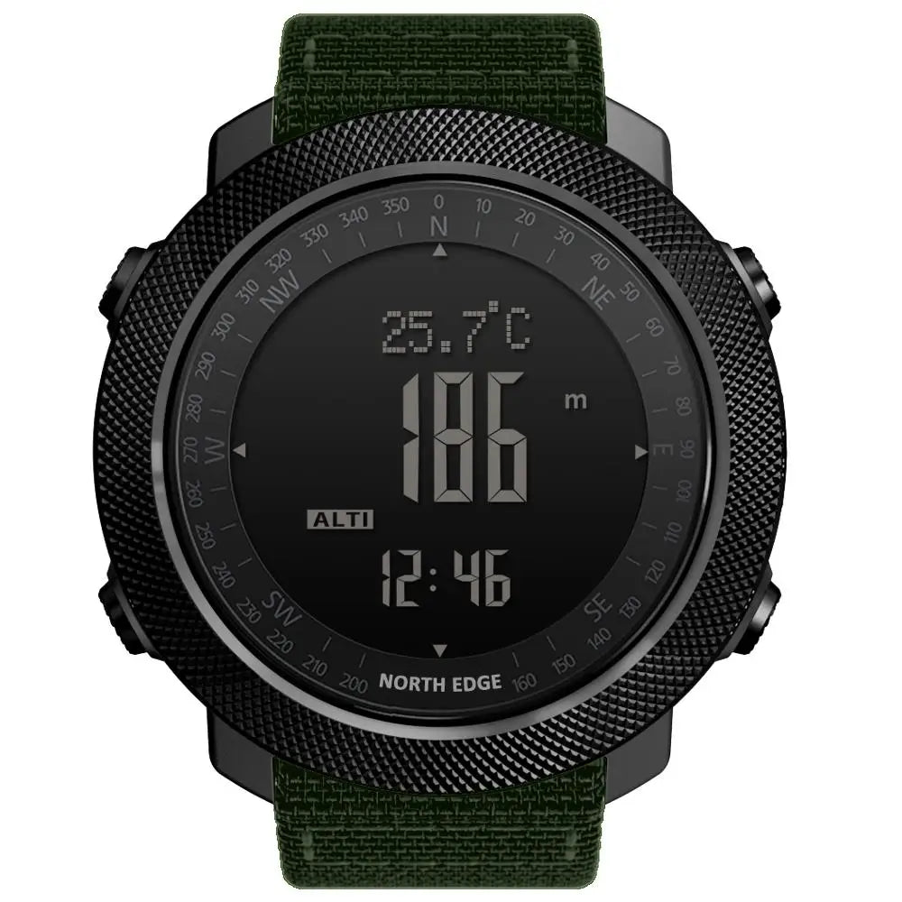 North Edge Mens Sport Digital Watch Altimeter Barometer Compass 50m