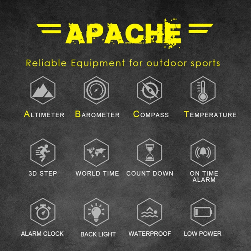 North Edge Mens Sport Digital Watch Altimeter Barometer Compass 50m