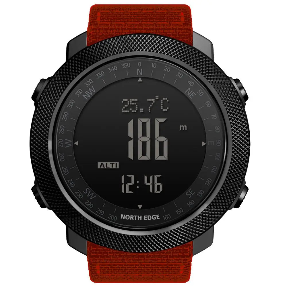 North Edge Mens Sport Digital Watch Altimeter Barometer Compass 50m