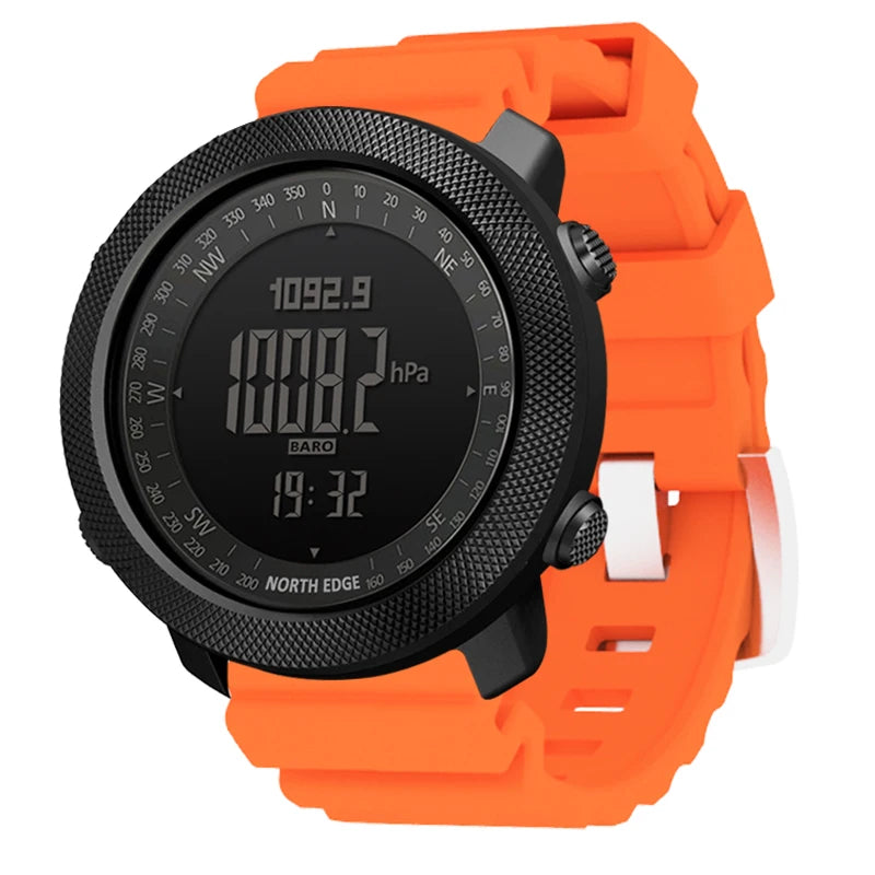 North Edge Mens Sport Digital Watch Altimeter Barometer Compass 50m