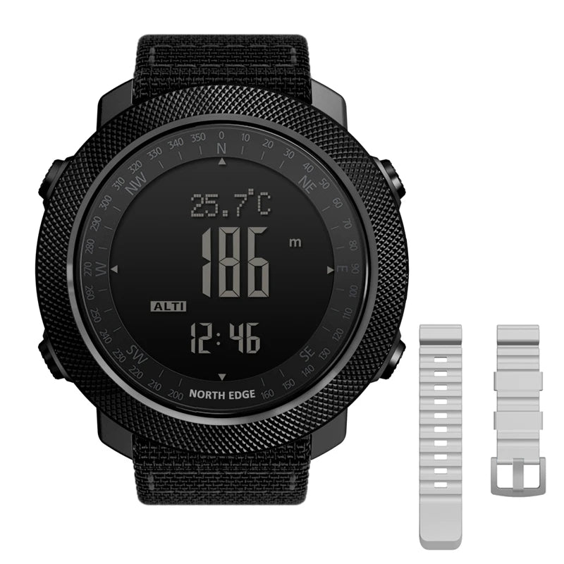 North Edge Mens Sport Digital Watch Altimeter Barometer Compass 50m