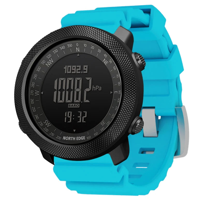North Edge Mens Sport Digital Watch Altimeter Barometer Compass 50m