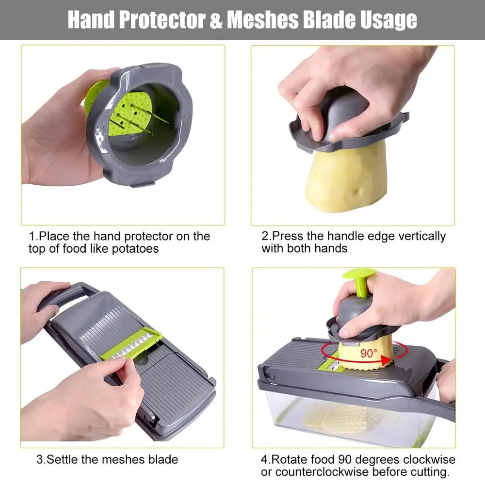 MYVIT Vegetable Chopper Multifunctional Grater Cutter Set for Kitchen