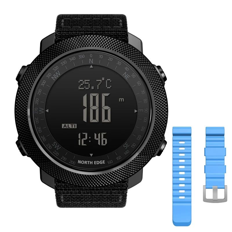 North Edge Mens Sport Digital Watch Altimeter Barometer Compass 50m