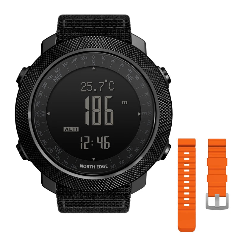 North Edge Mens Sport Digital Watch Altimeter Barometer Compass 50m