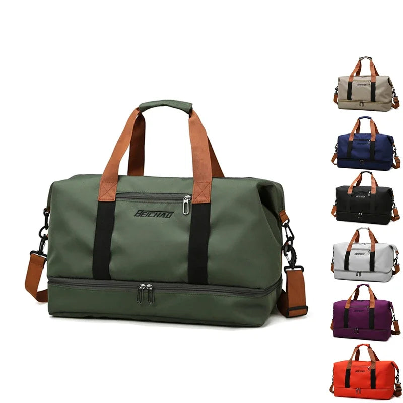 Travel Bag With Dry Wet Separation For Short Distance Trips