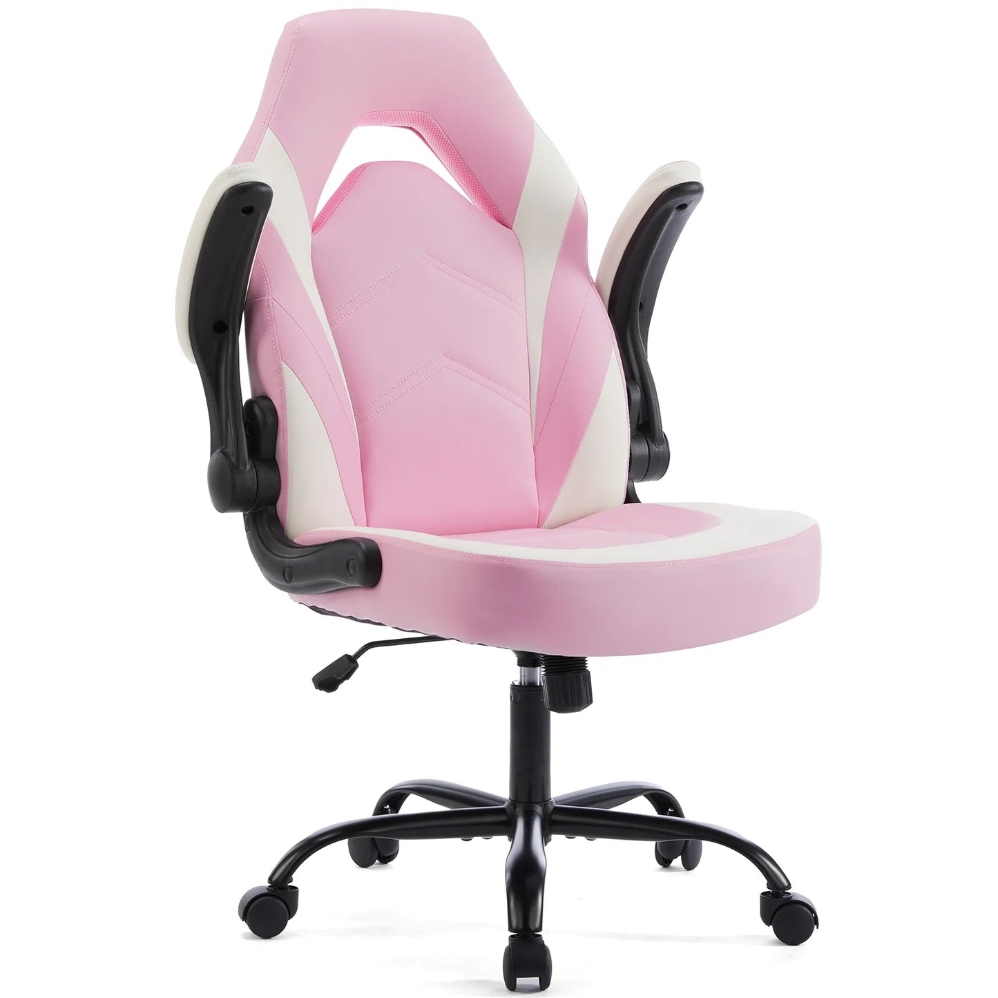 JHK Ergonomic Chair PU Leather Racing Chair Flip Up Armrest