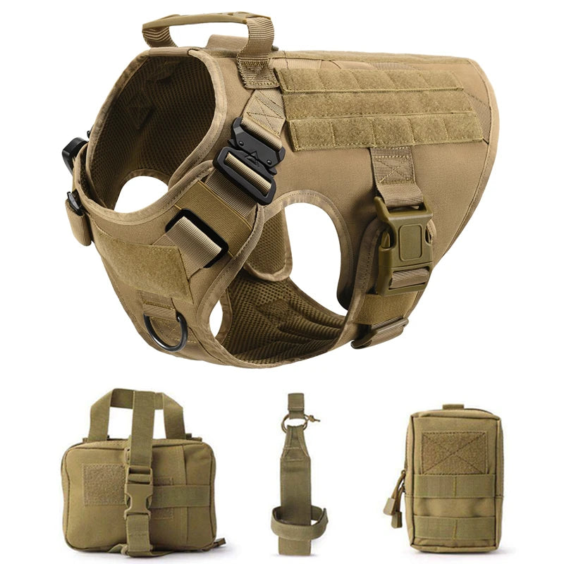 COOYOMOO Tactical Dog Harness And Leash Set For All Breeds