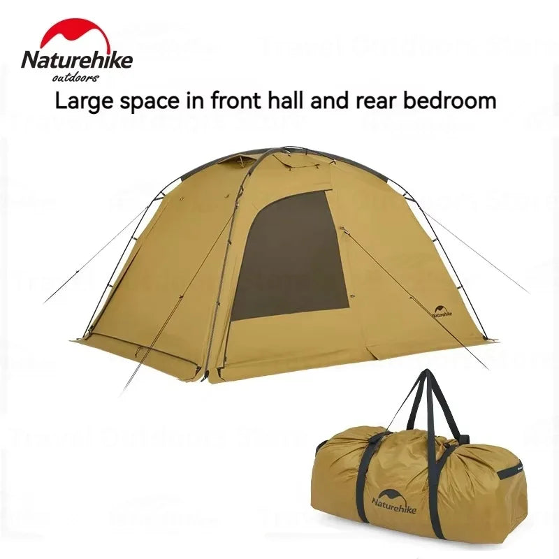 Naturehike Dune 7.6 Camping Tent 2 People 4 Season Tent Ultralight PU2000mm Outdoor Travel iking Tent With Chimney Screen Window