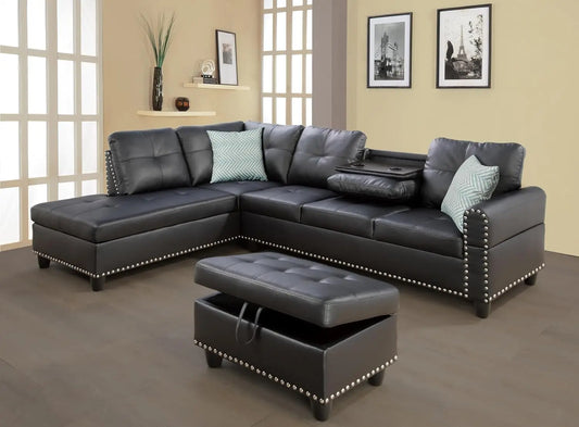 Modern Sectional Sofa Couch 4 Seater Set With Chaise Lounge