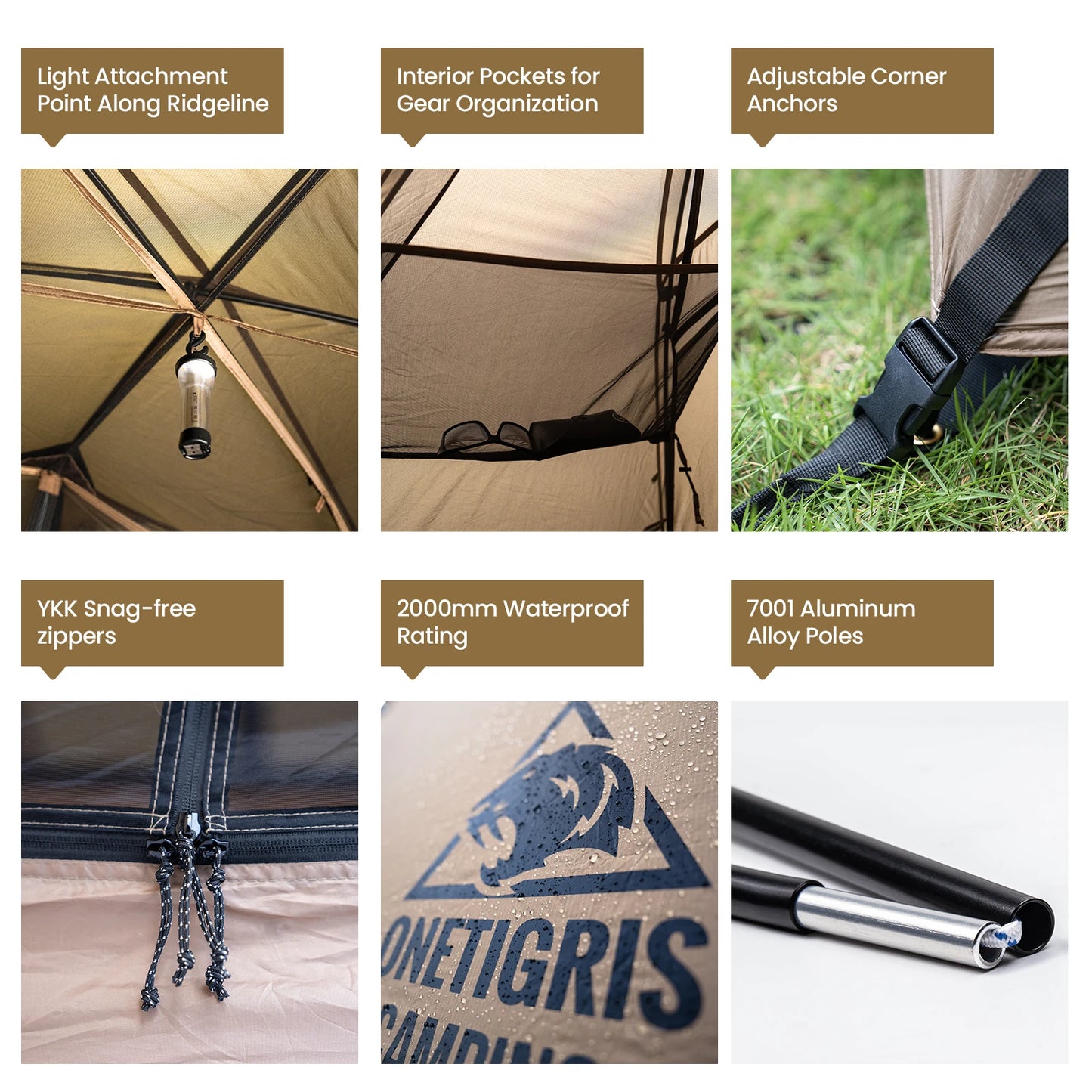 OneTigris Cosmitto 2.0 Camping Tent 3 Season Waterproof