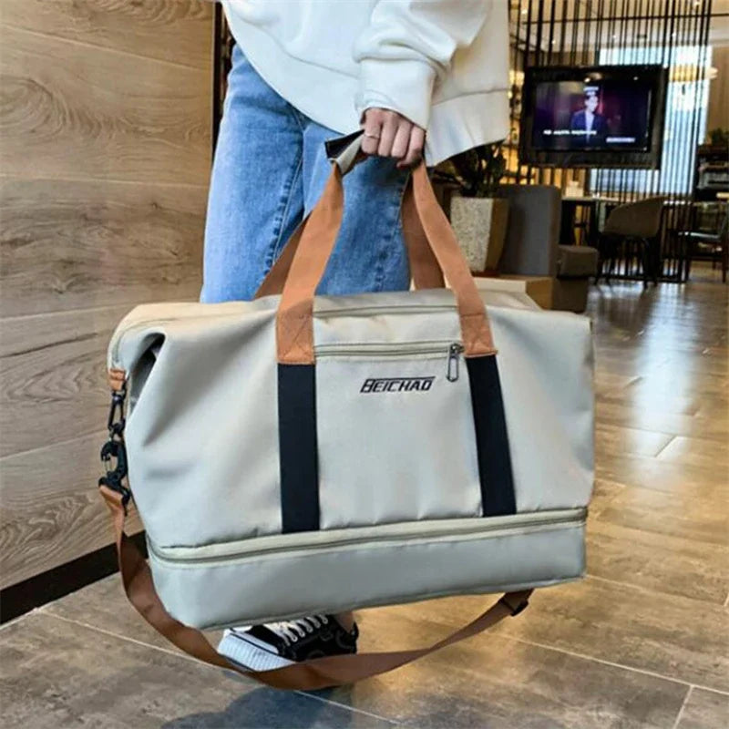 Travel Bag With Dry Wet Separation For Short Distance Trips