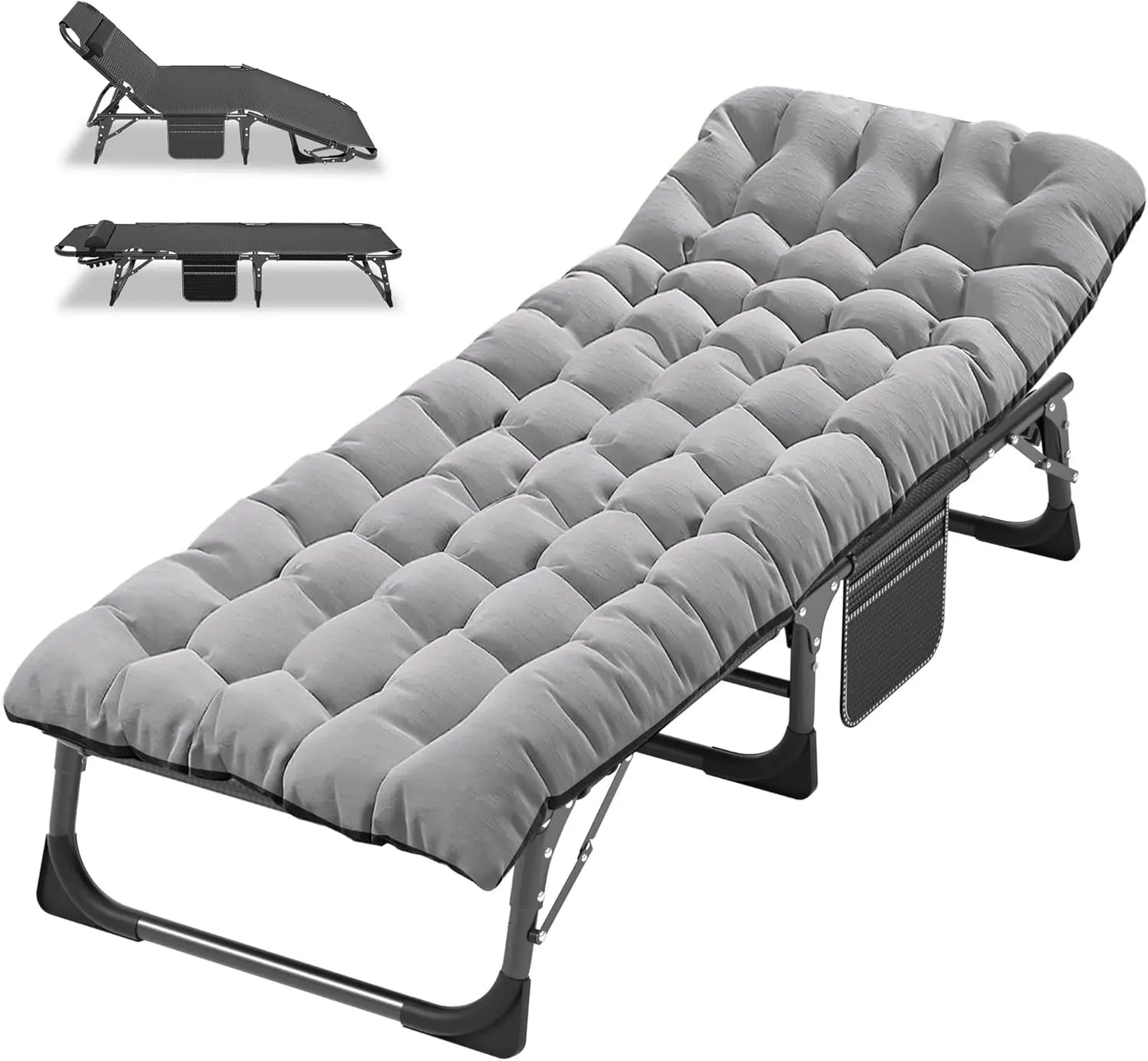 Heavy Duty Camping Cot For Adults With Oxford Fabric Mat And Carry Bag