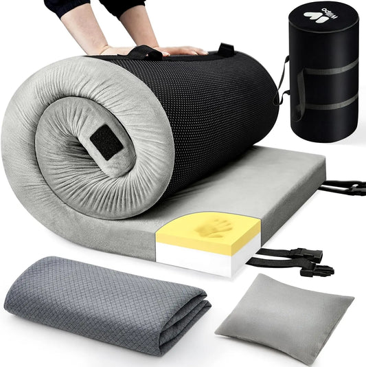 Memory Foam Camping Mattress With Travel Bag And Interchangeable Covers