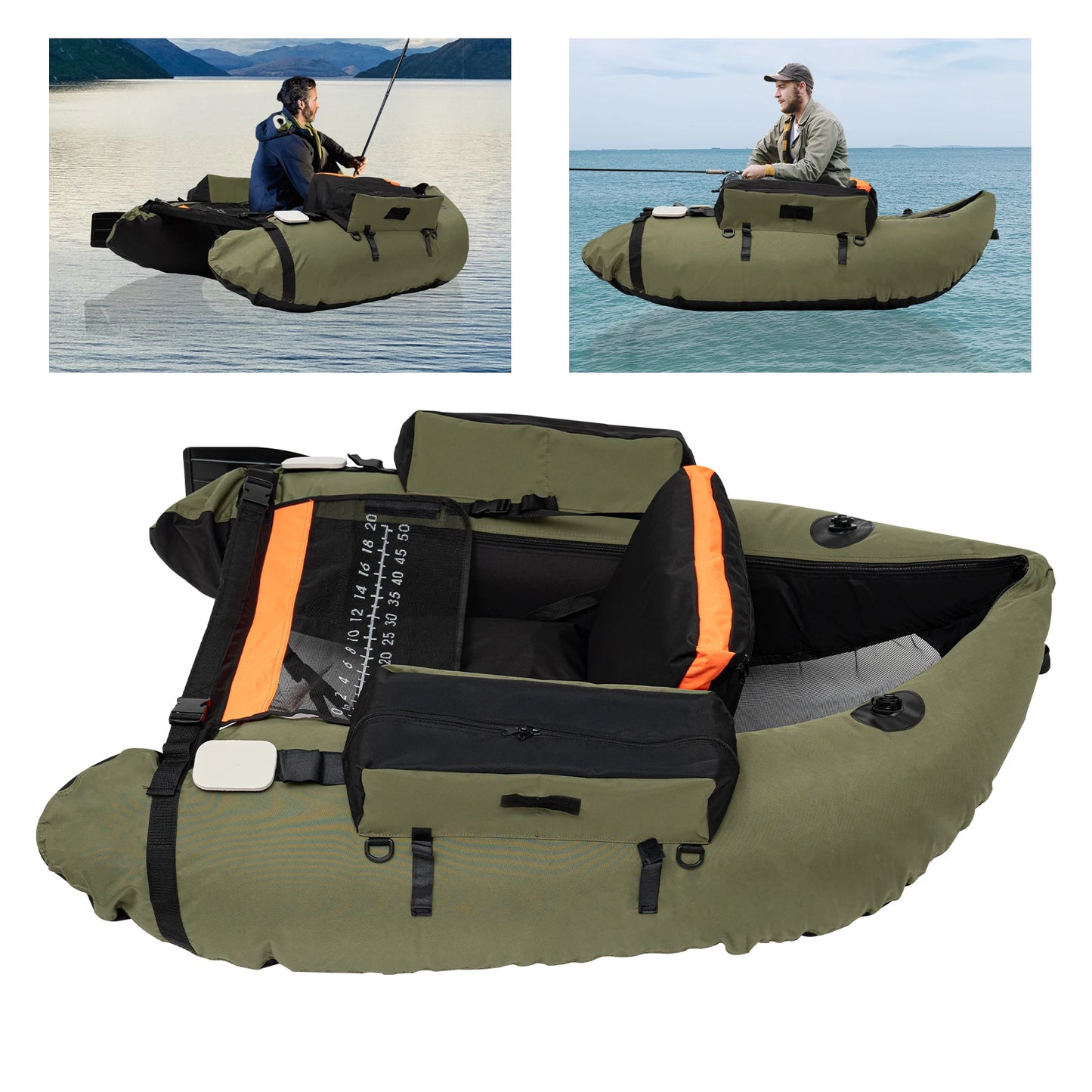 Inflatable One Person Fishing Boat With Pump And Oars