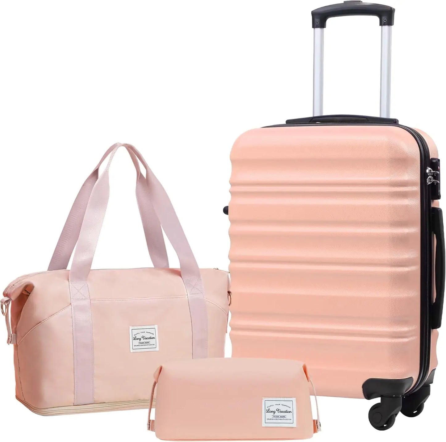 Carry On Luggage Set ABS PC Hardshell Zipper TSA Lock