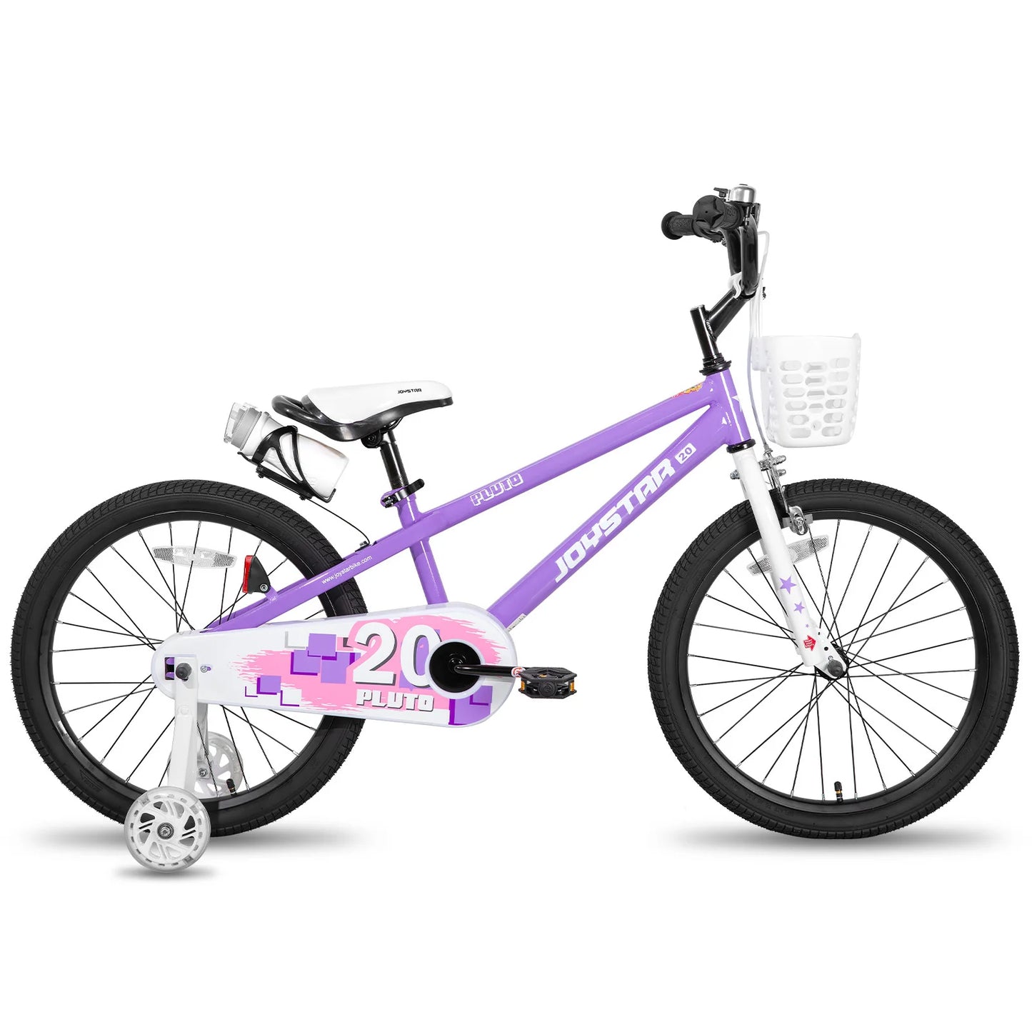 JOYSTAR Kids Bike With Bright Light Up Training Wheels