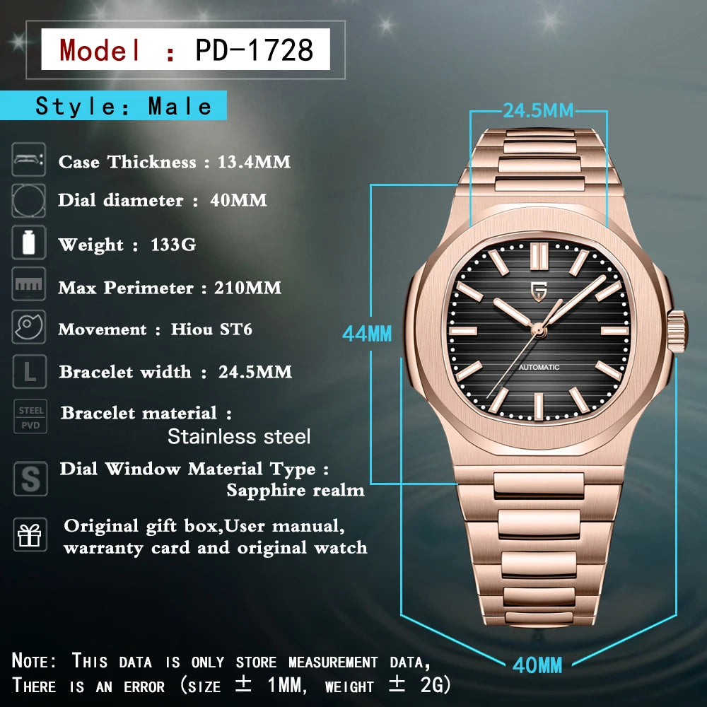 Pagani Design Luxury Automatic Wristwatch Waterproof