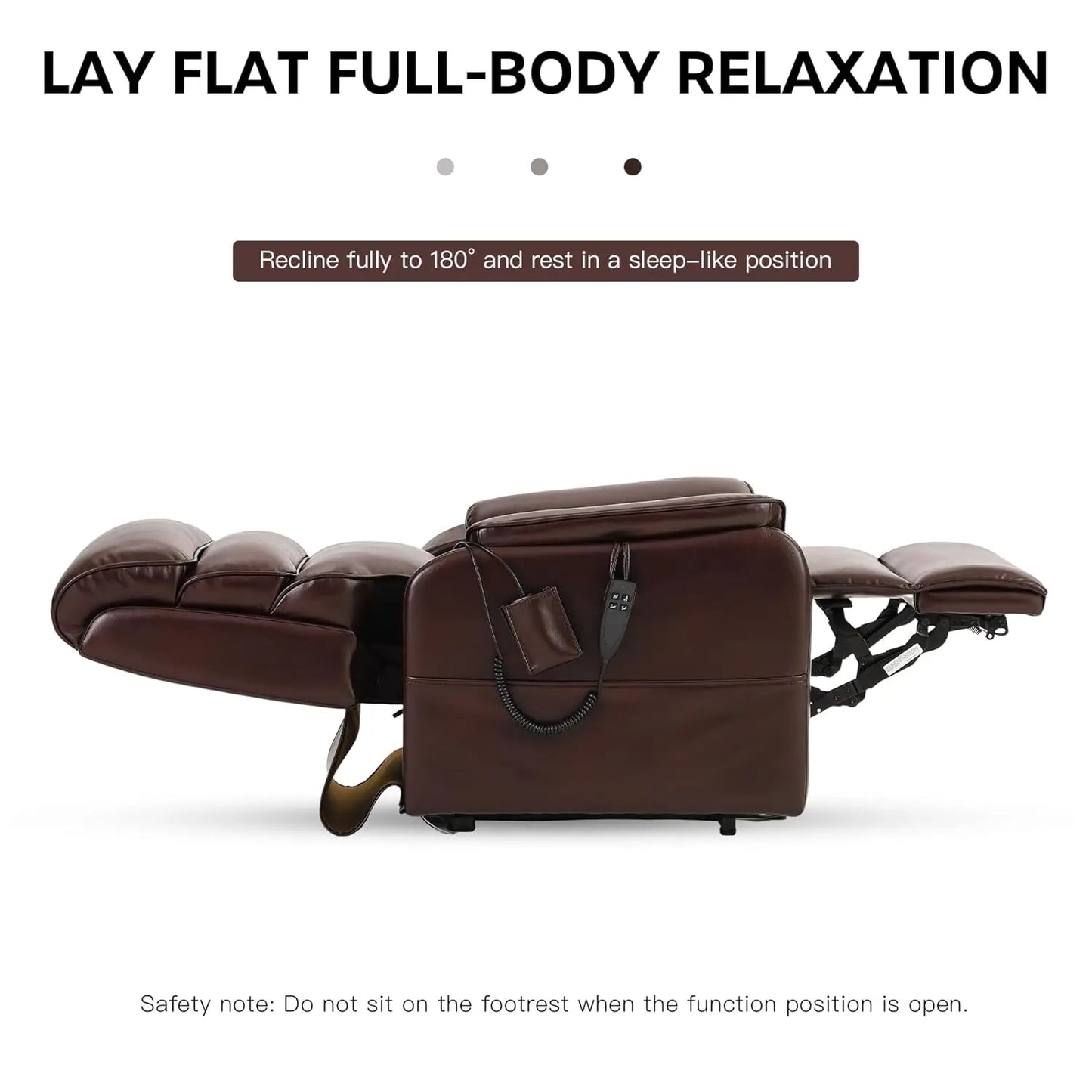 350 LBS Power Lift Recliner Chair for Elderly, Medium Size Dual Motor Lay Flat Infinite Positions Recliner with, Customized