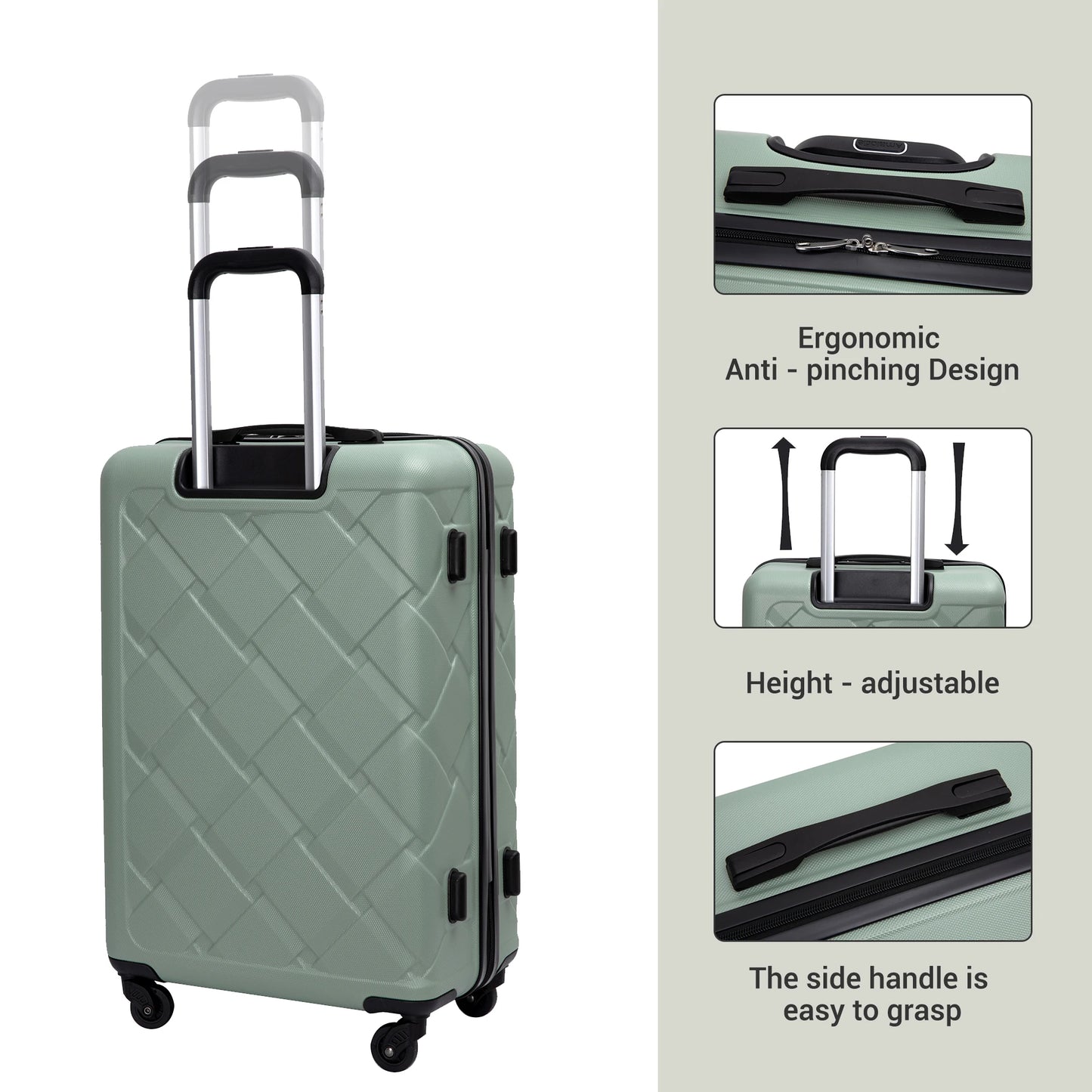 TravelhouseCN Luggage Set ABS Hard Case With Spinner Wheels