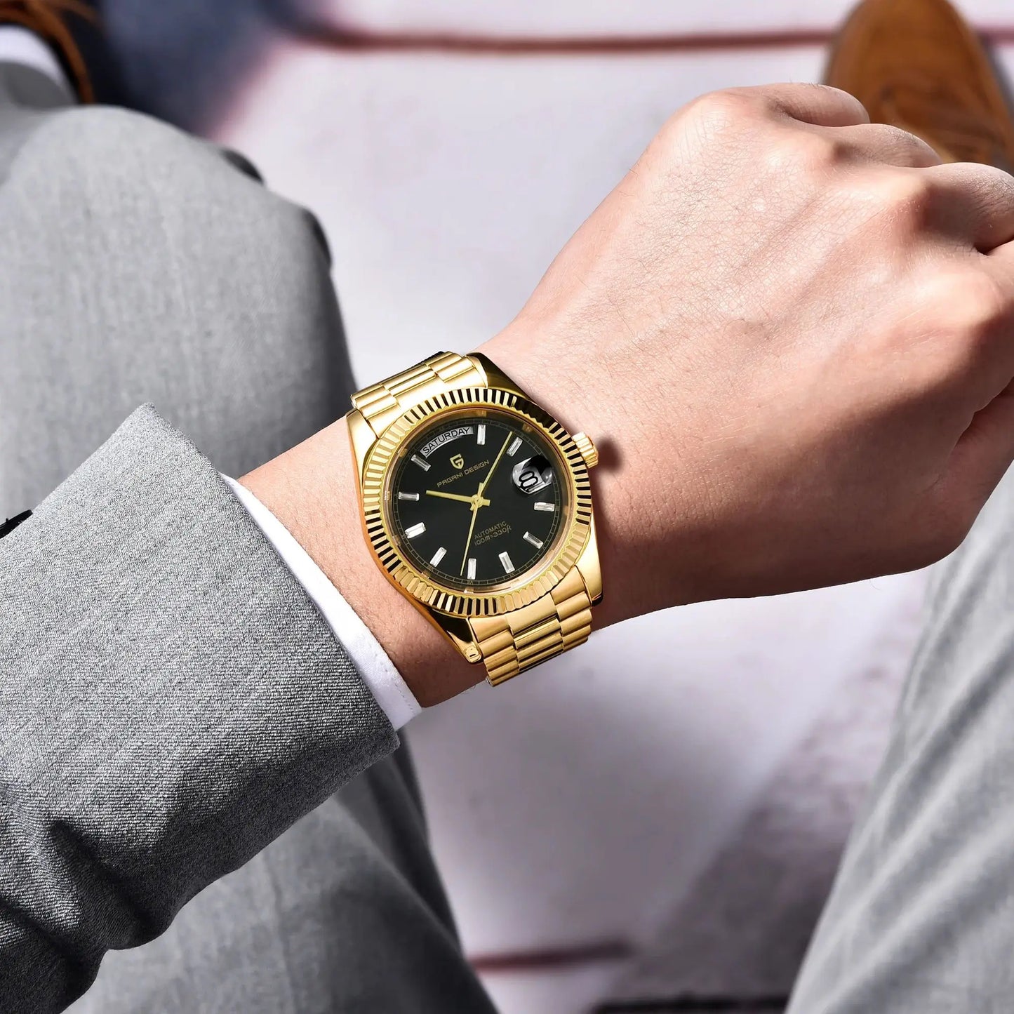 Pagani Design Mens Automatic Mechanical Wristwatch Waterproof