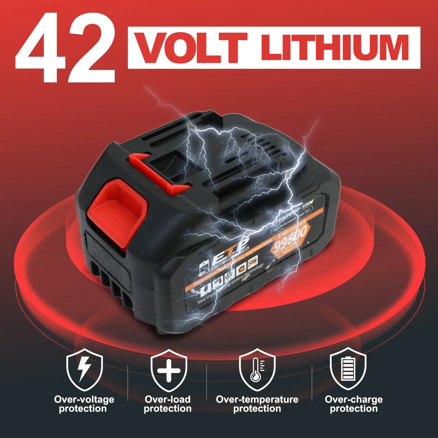 16 Inch Electric Chainsaw Cordless 42V 1350W Brushless Two Batteries 3 Chains 2 Chargers for Woodworking Cutting Tree Trimming