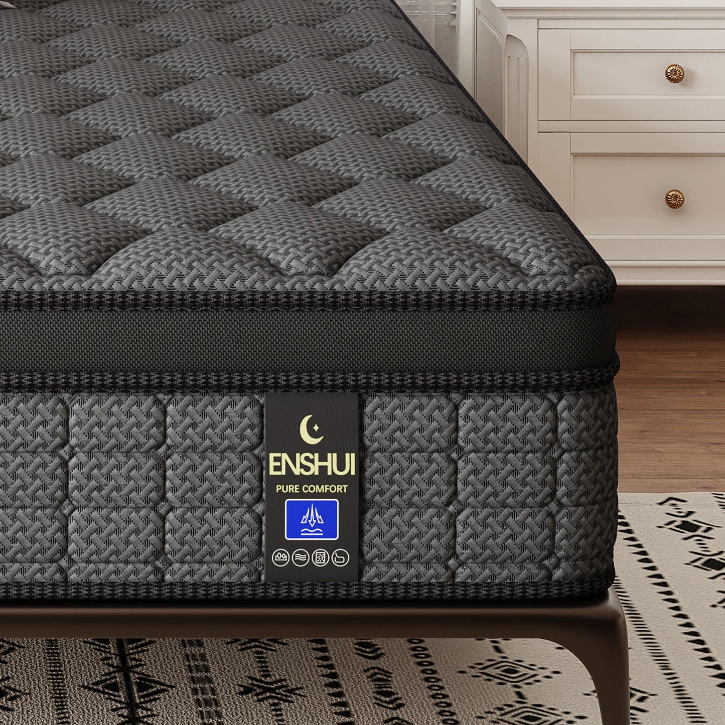 Gel Memory Foam Hybrid Pocket Spring Mattress For Back Pain