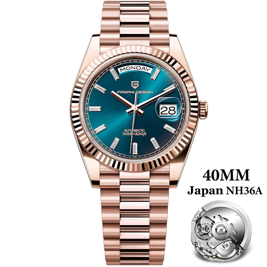 Pagani Design Mens Automatic Mechanical Wristwatch Waterproof