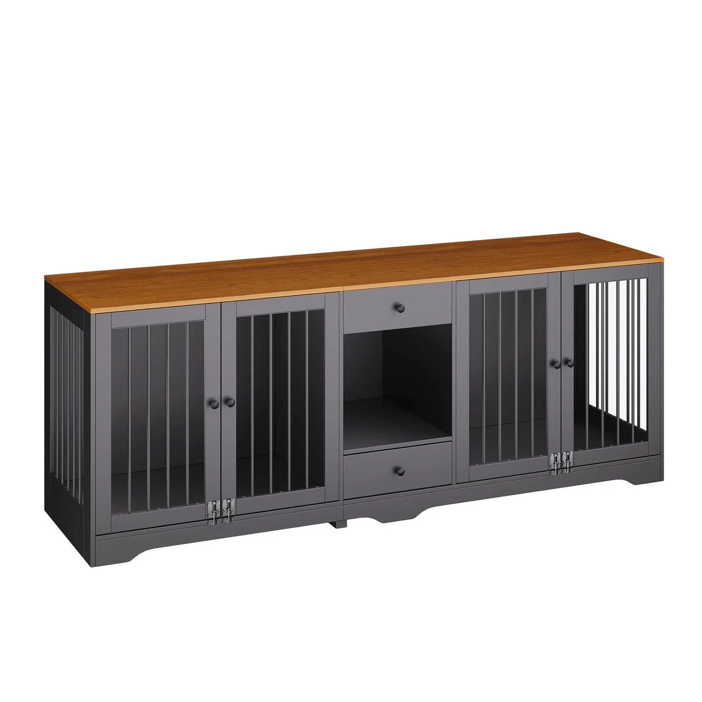 Dog Crate Furniture Wooden Kennel With Double Doors