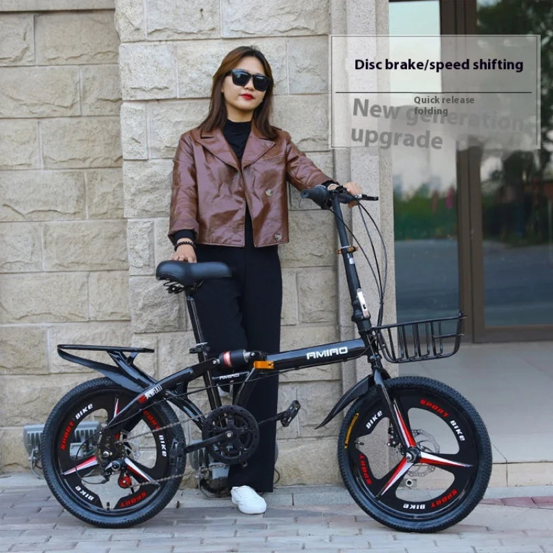 Folding Bicycle Portable Ultra Light Variable Speed Unisex