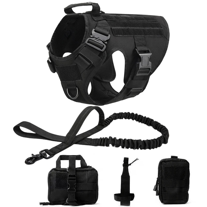 COOYOMOO Tactical Dog Harness And Leash Set For All Breeds