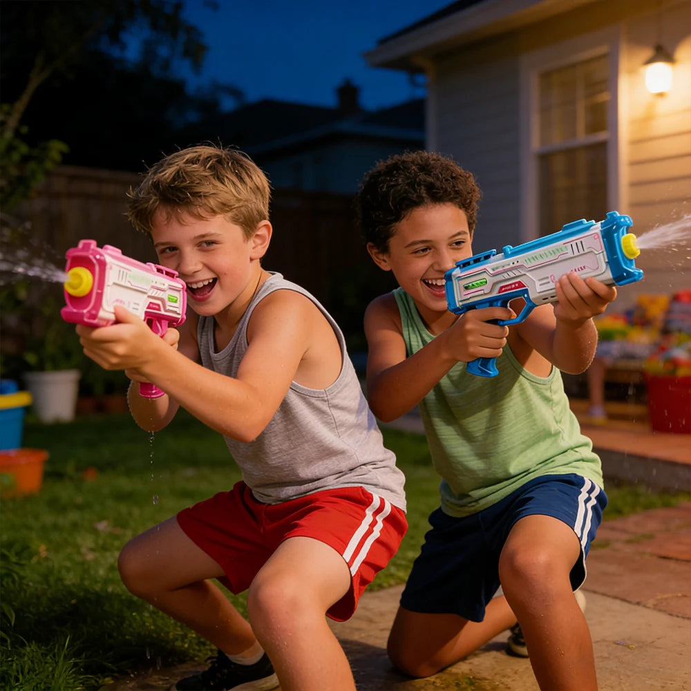 Electric Water Gun LED Light Sound Blaster for Outdoor Fun